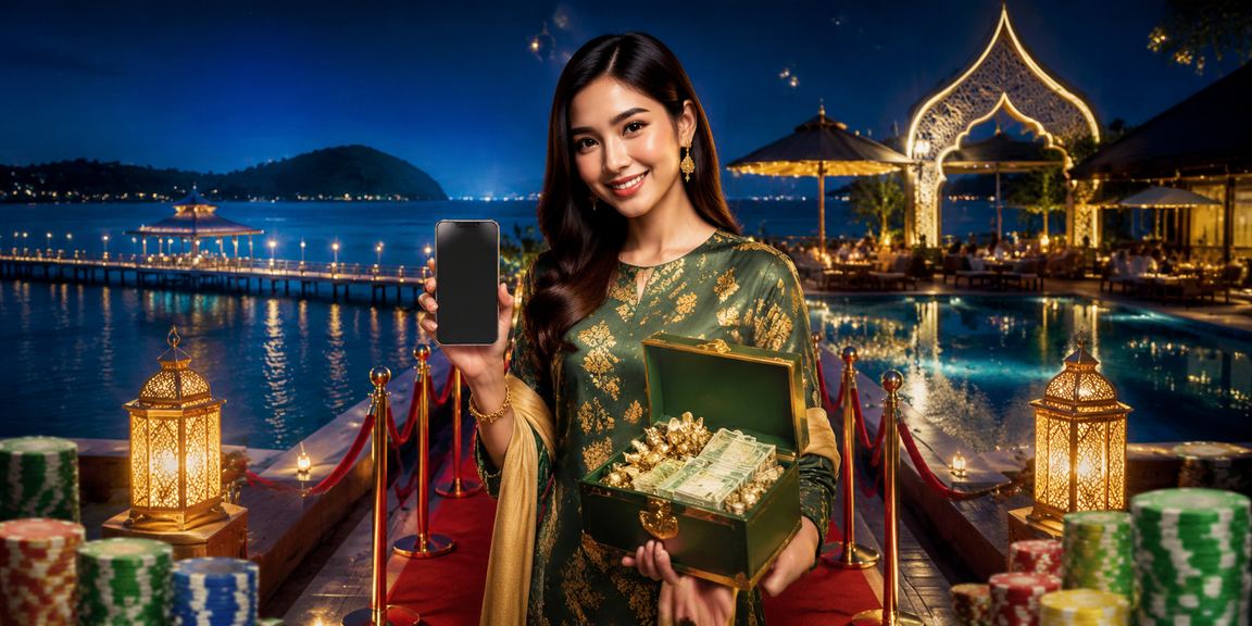 Mesin permainan slot mudah alih dalam tema Hari Raya